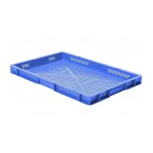 Stapelbare Transportkiste TK2 600x400x50 mm (lxbxh) blau