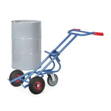 Fasssackkarre 300 kg 1600 mm mit Gummireifen und Stütz-Drehrolle