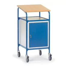 Mobilwagen, Stehpult 100 kg 500x600 mit Schreibplatte und abschließbarem Schrank