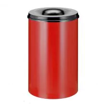 Flammensicherer Papierkorb 110 Liter rot-schwarz
