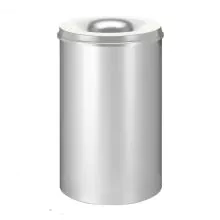 Flammenlöschender Papierkorb 110 Liter Silber