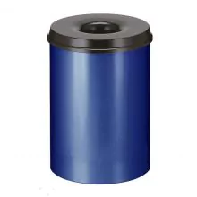 Selbstverlöschender Papierkorb 30 Liter blau-schwarz