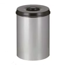 Flammenlöschender Papierkorb 50 Liter grau-schwarz