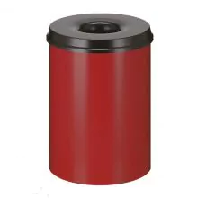 Flammenlöschender Papierkorb 30 Liter rot-schwarz