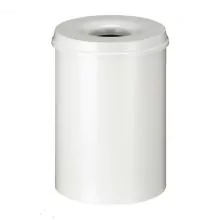 Flammenlöschender Papierkorb 30 Liter weiß