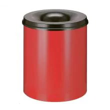 Feuerfester Papierkorb 80 Liter rot-schwarz