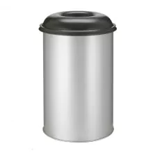 Flammenlöschende Papierbehälter 200 Liter aluminiumgrau-schwarz