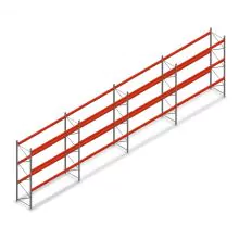 Vorteilsreihe gebrauchte Stow Palettenregal 3350x11300x1100mm (hxbxt) 3 Ebenen