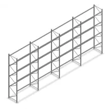 Vorteilsreihe gebrauchte Dexion Palettenregal 4400x11250x1100 mm (hxbxt) 4 Ebenen