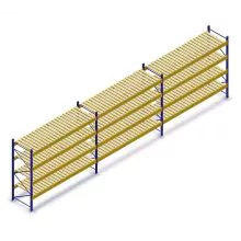 Vorteilsreihe gebrauchte Esmena Weitspannregal 2250x11200x1100 mm (hxbxt) 4 Ebenen
