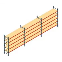 Vorteilsreihe Weitspannregal AR 2500x8308x600 mm (hxbxt) 5 Ebenen blau