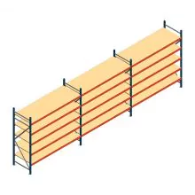 Vorteilsreihe Weitspannregal AR 2500x8308x800 mm (hxbxt) 5 Ebenen blau