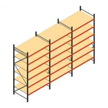 Vorteilsreihe Weitspannregal AR 3000x5038x1000 mm (hxbxt) 6 Ebenen anthrazit