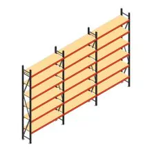 Vorteilsreihe Weitspannregal AR 3000x5038x400 mm (hxbxt) 6 Ebenen anthrazit