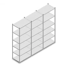 Vorteilsreihe Fachbodenregal Light Duty 2500x3000x600 mm (hxbxt) 6 Ebenen