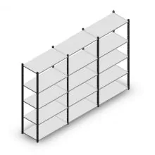 Vorteilsreihe Fachbodenregal Medium Duty 2000x3000x500 mm (hxbxt) 5 Ebenen anthrazit
