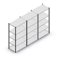 Vorteilsreihe Fachbodenregal Medium Duty 2000x3000x600 mm (hxbxt) 5 Ebenen antrazit