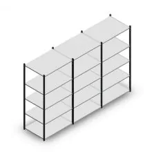 Vorteilsreihe Fachbodenregal Mittelstark 2000x3000x700 mm (hxbxt) 5 Ebenen anthrazit