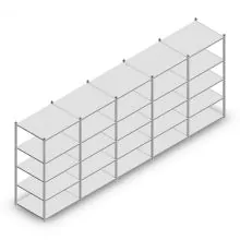 Vorteilsreihe Fachbodenregal Medium Duty 2000x5000x800 mm (hxbxt) 5 Ebenen verzinkt