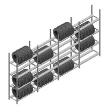 Vorteilsreihe Reifenregal Medium Duty 2200x4000x600 mm (hxbxt) 4 Ebenen