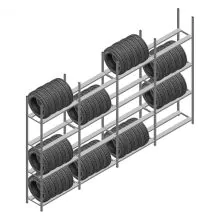 Vorteilsreihe Reifenregal Medium Duty 2500x4000x600 mm (hxbxt) 4 Ebenen