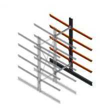 Schweres Kragarmregal doppelseitig 3000x1000x1200mm (hxbxt) 4 Ebenen Anbauregal