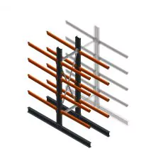 Schweres Kragarmregal beidseitig 3000x800x1200mm (hxbxt) 4 Ebenen Anfangsregal