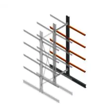 Schweres Kragarmregal doppelseitig 4000x1000x1200mm (hxbxt) 4 Ebenen Anbauregal
