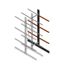Schweres Kragarmregal beidseitig 4000x800x1200mm (hxbxt) 3 Ebenen Anbauregal