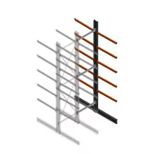 Schweres Kragarmregal doppelseitig 5000x1200x1200mm (hxbxt) 5 Ebenen Anbauregal