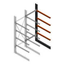 Schweres Kragarmregal einseitig 3000x1000x1200mm (hxbxt) 4 Ebenen Anbauregal
