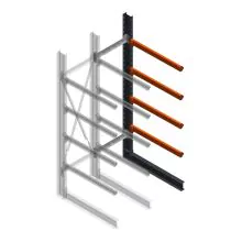 Schweres Kragarmregal einseitig 3000x800x1200mm (hxbxt) 4 Ebenen Anbauregal