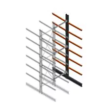 Schweres Kragarmregal einseitig 5000x1200x1200mm (hxbxt) 6 Ebenen Anbauregal