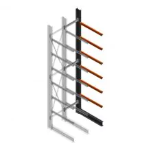 Schweres Kragarmregal einseitig 5000x800x1200mm (hxbxt) 6 Ebenen Anbauregal