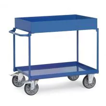 Schwerer Tischwagen 400 kg mit 2 Etagenwagen und horizontalem Griff 850x500