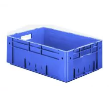 Schwere stapelbare Transportkiste VTK0 600x400x210 mm (lxbxh) blau