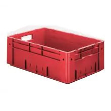 Schwere stapelbare Transportkiste VTK0 600x400x210 mm (lxbxh) rot