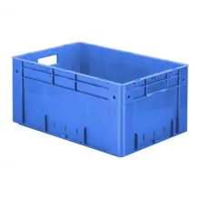 Schwere stapelbare Transportkiste VTK0 600x400x270 mm (lxbxh) blau