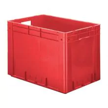 Schwere stapelbare Transportkiste VTK0 600x400x420 mm (lxbxh) rot