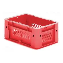 Schwere stapelbare Transportkiste VTK1 300x200x120 mm (lxbxh) rot