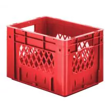 Schwere stapelbare Transportkiste VTK1 400x300x270 mm (lxbxh) rot