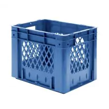 Schwerer stapelbarer Transportkorb VTK1 400x300x320 mm (LxBxH) blau