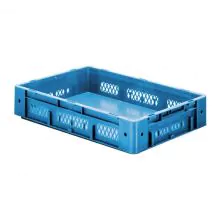Schwere stapelbare Transportkiste VTK1 600x400x120 mm (LxBxH) blau