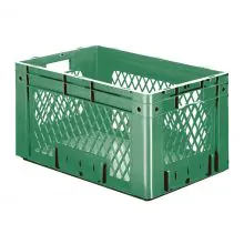 Schwere stapelbare Transportkiste VTK1 600x400x320 mm (LxBxH) grün