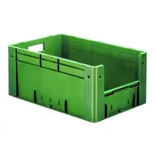 Schwere stapelbare Transportkiste VTK4 600x400x270 mm (lxbxh) grün