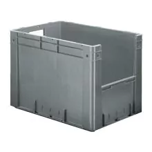 Schwere stapelbare Transportkiste VTK4 600x400x420 mm (LxBxH) grau