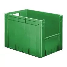 Schwere stapelbare Transportkiste VTK4 600x400x420 mm (lxbxh) grün