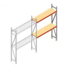 Weitspannregal AR 2000x1850x500 mm (hxbxt) 2 Ebenen verzinkt Anbauregal mit vormontierten Rahmen