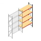 Weitspannregal AR 3000x1610x600 mm (hxbxt) 4 Ebenen verzinkt Anbauregal