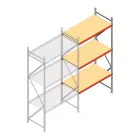 Weitspannregal AR 3000x1850x800 mm (hxbxt) 3 Ebenen verzinkt Anbauregal mit vormontierten Rahmen